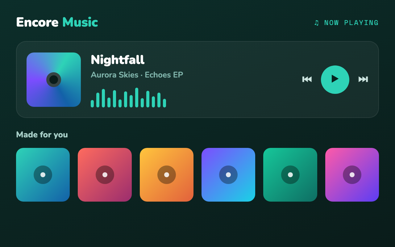 Encore Music — music and concerts app key art